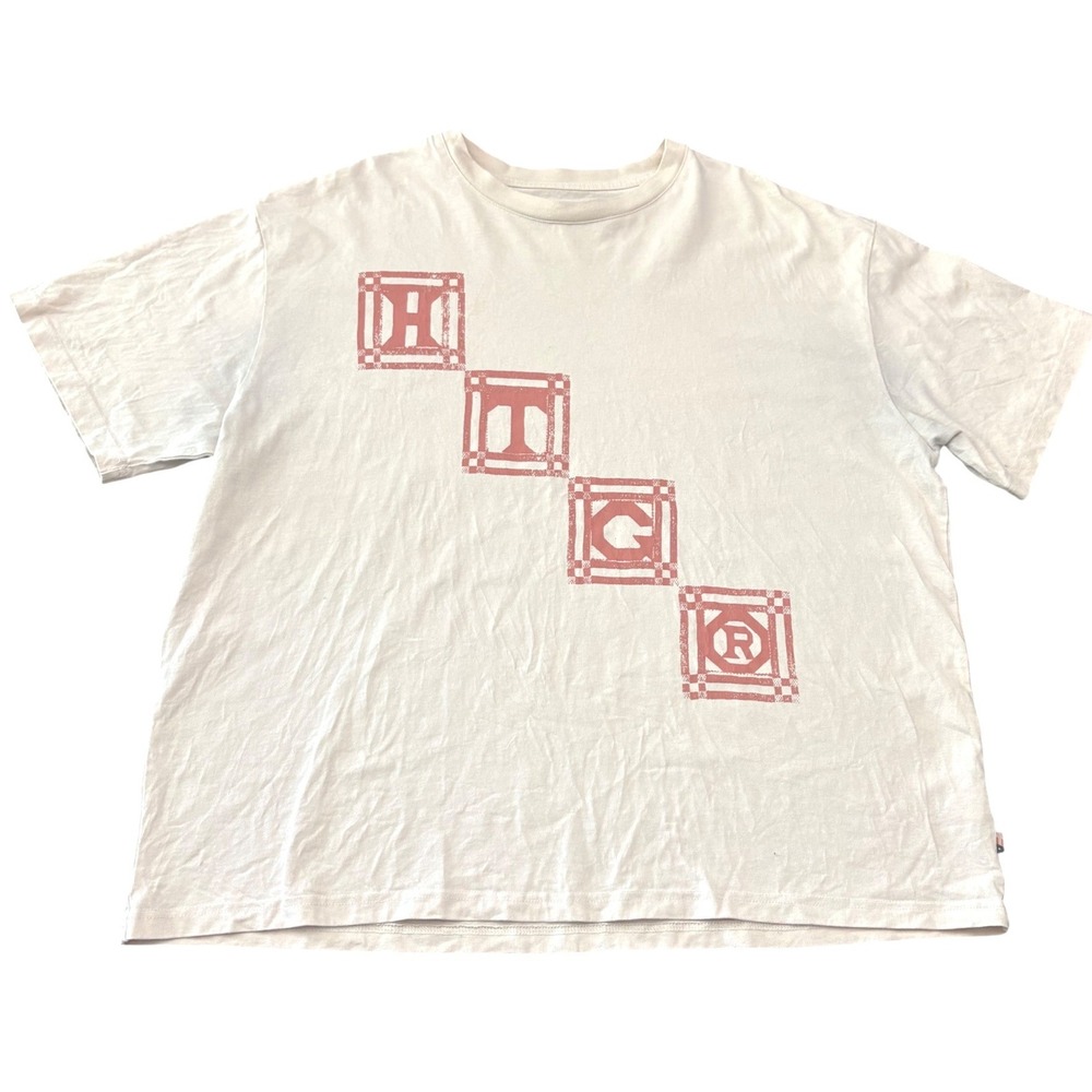 Honor The Gift Los Angeles Graphic T-Shirt Mens XL Cream Red HTGR Streetwear